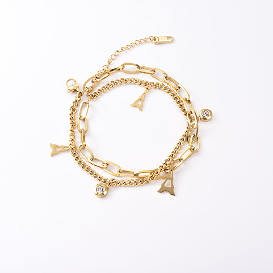 JJB0005 Wholesale Fashion Cuban Link Bracelet Men Stainless Steel Pulsera Mesh Twist Rope Thick Herring Bone Bracelet Anklet Jewelry